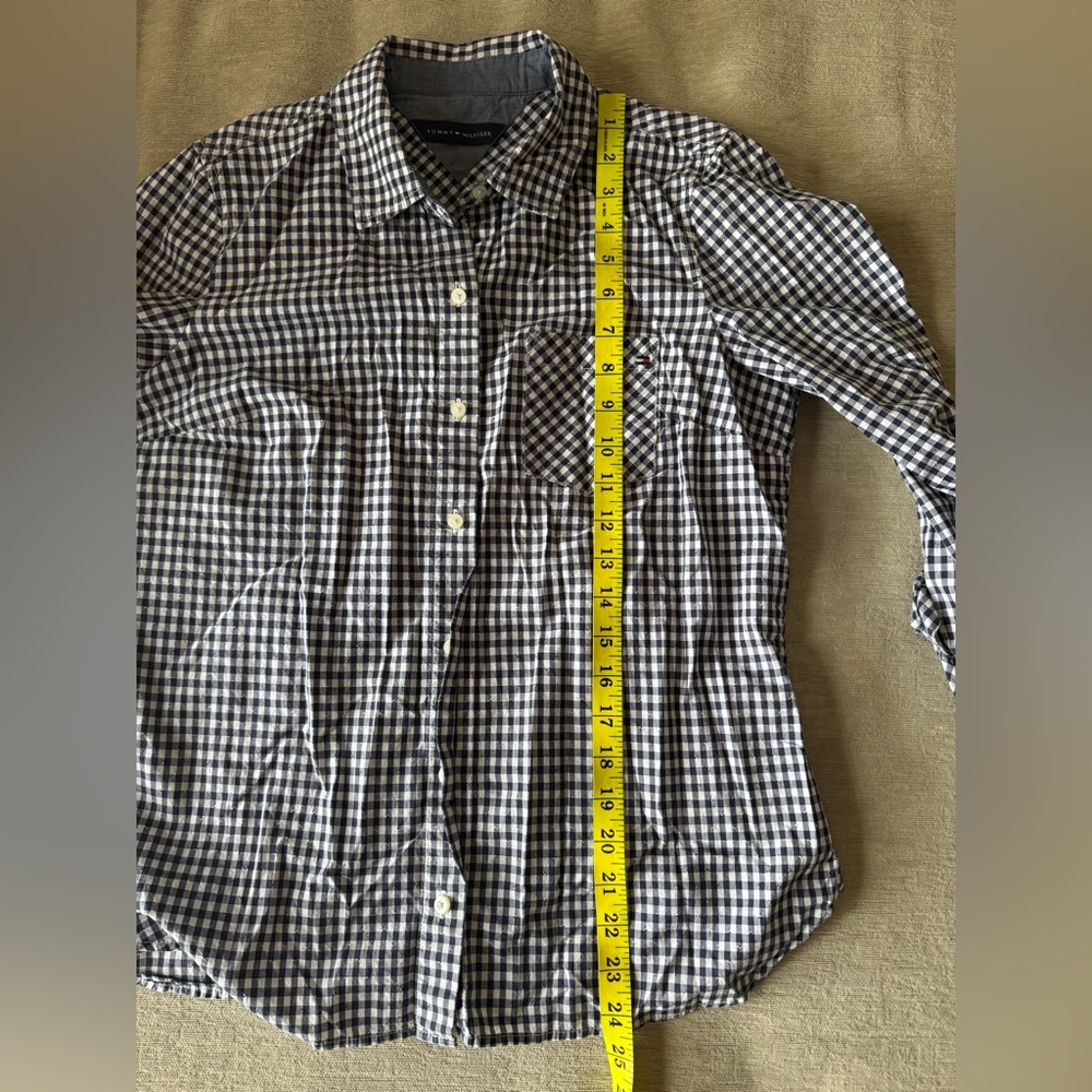 Tommy Hilfiger Gingham Button-Down Shirt Size Small - Picture 10 of 11